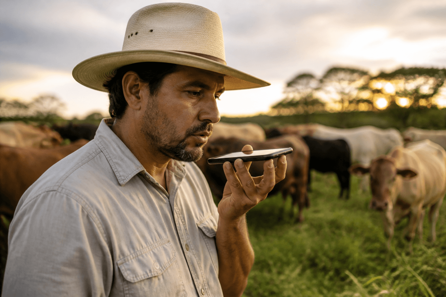 Registro por voz en el campo