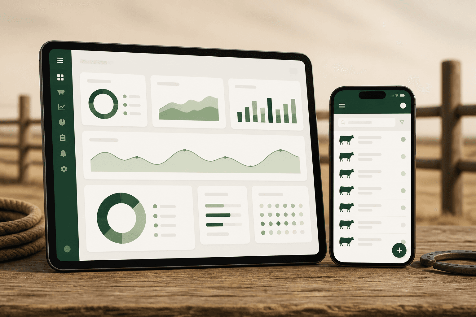 BovinoIQ en tablet y móvil
